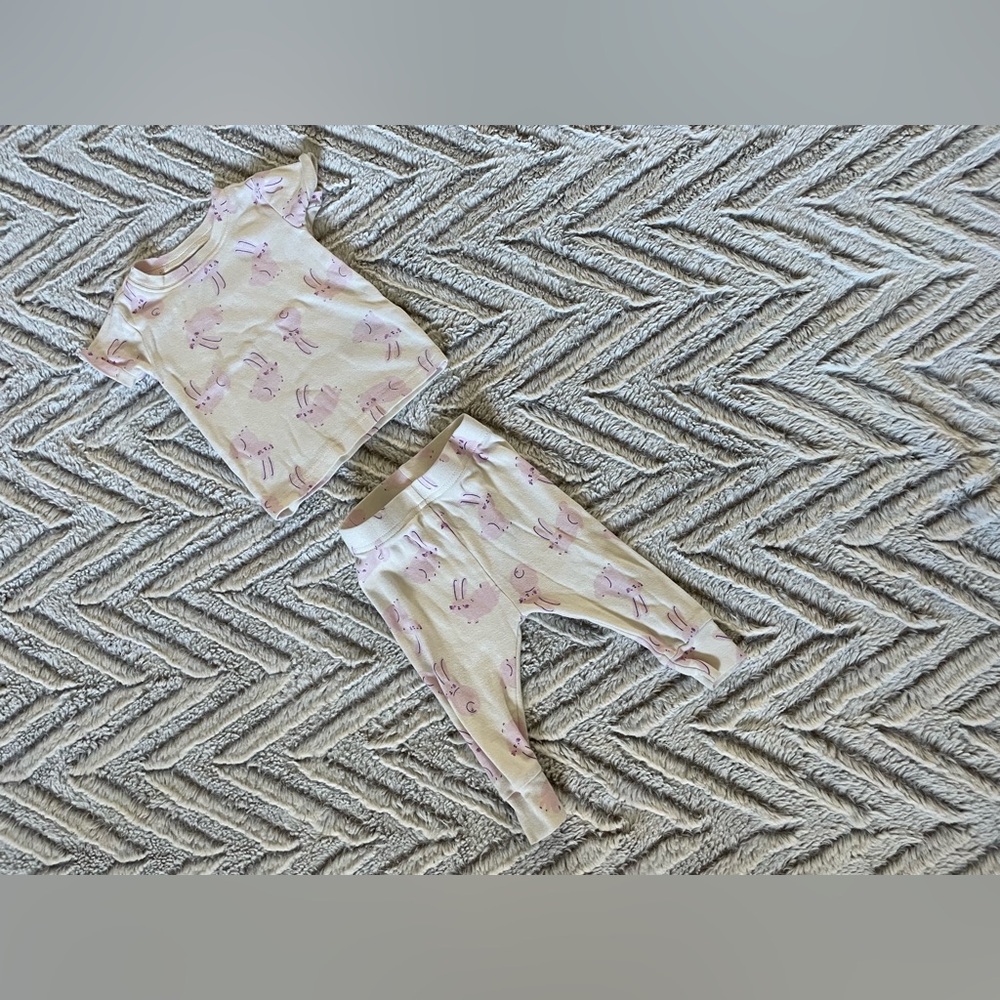 Baby girl bunny pjs
